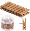 Joyberg Push Pins With Wooden Clips, Decorative