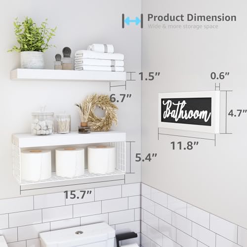 QEEIG Bathroom Shelves Wall Mounted 020WW - Image 3