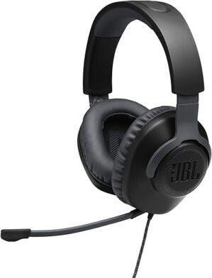 JBL Quantum 100 Wired Gaming Headphones - Black