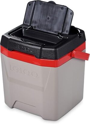 Igloo Quantum Cooler, Sandstone/Blaze Red, 12 Quart