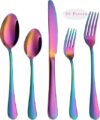 VANDBAO Rainbow Flatware Cutlery Set, 20 Pieces