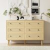 Wananlanen Rattan 6 Drawer Boho Dresser
