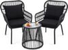 wildformers Rattan Wicker Bistro Set, Outdoor Furniture