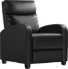 Homall Recliner Sofa PU Leather Chair (Black)