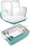 NutriChef Rectangular Ceramic 3 Piece Nonstick Bakeware Set