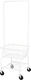Amazon Basics Rectangular Laundry Hamper Cart With Wheels