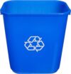 Amazon Basics Rectangular Office Wastebasket, 7 Gallon, Blue