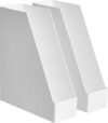 Amazon Basics Rectangular Plastic Desk Organizer, White