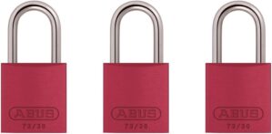 ABUS Red 72/30 Lockout Safety Padlock Set