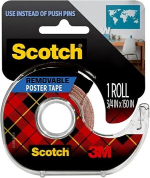 Scotch Removable Poster Tape, 3/4" x 150