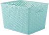 Whitmor Resin Form Large Tote, Turquoise