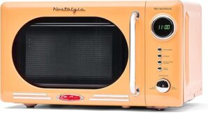 Nostalgia Retro Compact Countertop Microwave Oven – Orange