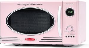 Nostalgia Retro Countertop Microwave Oven, 800-Watt