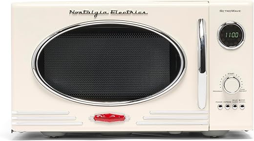 Nostalgia Retro Countertop Microwave Oven - Ivory