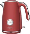 LONGDEEM Retro Electric Tea Kettle, 1.7L Stainless Steel