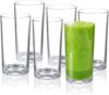 Golemas Reusable Acrylic Highball Tumblers Set, 17 Ounce