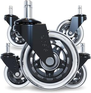 The Office Oasis Rollerblade Office Chair Wheels – Smooth Casters