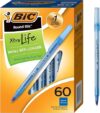 BIC Round Stic Xtra Life Blue Ballpoint Pens, Medium Point