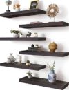 HXSWY Rustic Wood Floating Shelves Set Of 6