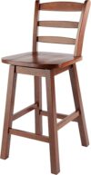Winsome Scalera Ladder Back Counter Stool, Walnut