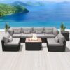 Dineli Sectional Sofa With Fire Pit Table