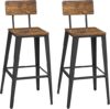 VASAGLE Set Of 2 Tall Bar Stools ULBC078B01