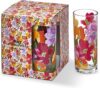 tag Set Of 4 Floral Glass Drinkware, 10 oz