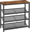 VASAGLE Shoe Rack, 4 Tier Storage Shelves