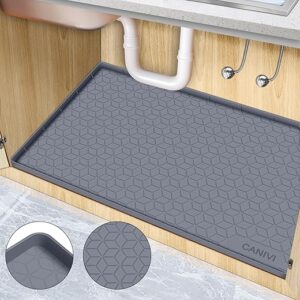 CANIVI Silicone Waterproof Under Sink Mat, 34″ x 22