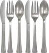 Amscan Silver Plastic Cutlery Pack (24)