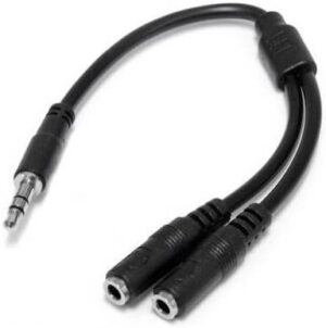 StarTech.com Slim Stereo Splitter MUY1MFFS 3.5mm Male to 2x Female