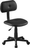 VECELO Small Armless Office Chair, Black