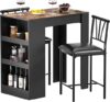 VECELO Small Bar Table And Chairs Set