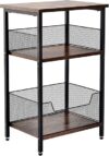 Dunatou Small Industrial 3-Tier Side Table