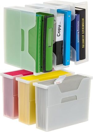 IRIS Small Portable Desktop File Box, 6 Pack