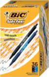 BIC Soft Feel Retractable Ballpoint Pens, 36-Count
