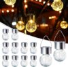 GIGALUMI Solar Outdoor Hanging Lights, 12 Pack