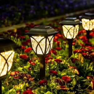 GIGALUMI Solar Waterproof LED Garden Lights, 6 Pack