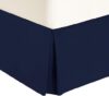 Royal Tradition Solid Microfiber King Bed Skirt, Navy