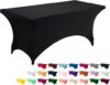 Utopia Kitchen Spandex Tablecloth 6FT Black Stretch Cover