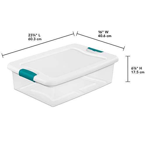Sterilite Latching Storage Box, See-Through Base - Image 2