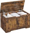 VASAGLE Storage Bench With Safety Hinges, Rustic Brown