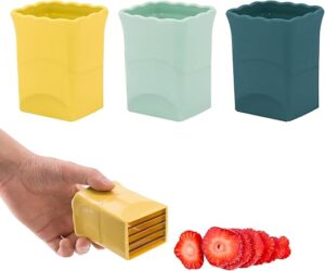 CEHNCEH Strawberry Slicer – Mini Fruit Slicer Cup