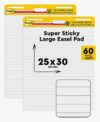 Post-it Super Sticky Easel Pad, Lined Flip Chart