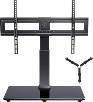 PERLESMITH Swivel TV Stand Universal Table Top
