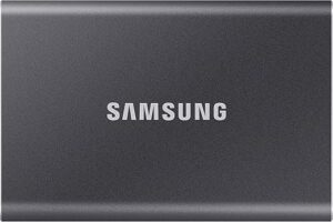 SAMSUNG T7 Portable SSD – 1 TB Titanium Grey (MU-PC1T0T/WW)