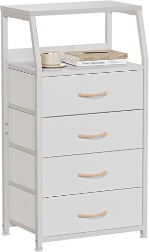 Furnulem Tall 4 Drawers Dresser, Vertical Storage Tower