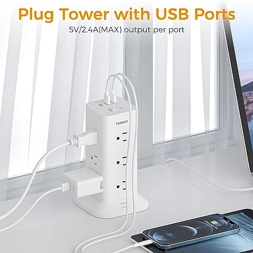 TESSAN Power Strip Tower With Surge Protection - Image 4