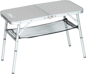 Coleman The product title “Coleman Mini Camp Table” is already within the 4-7 word limit, so no changes are needed