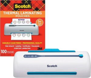 Scotch Thermal Laminating Pouches & Laminator Bundle (TP5854-100, TL906)